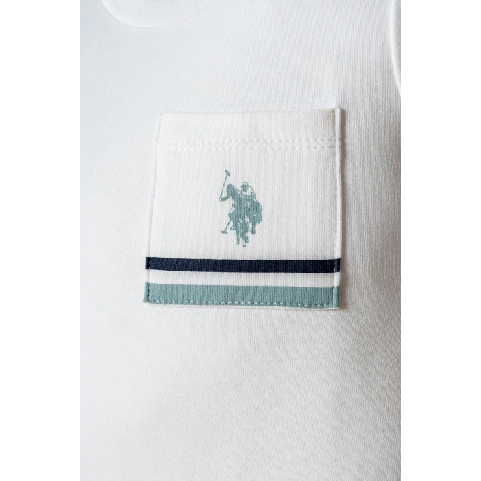 U.S.POLO ASSN. ERKEK BEBEK ŞORT T-SHIRT TAKIM - BEYAZ-SU YEŞİLİ