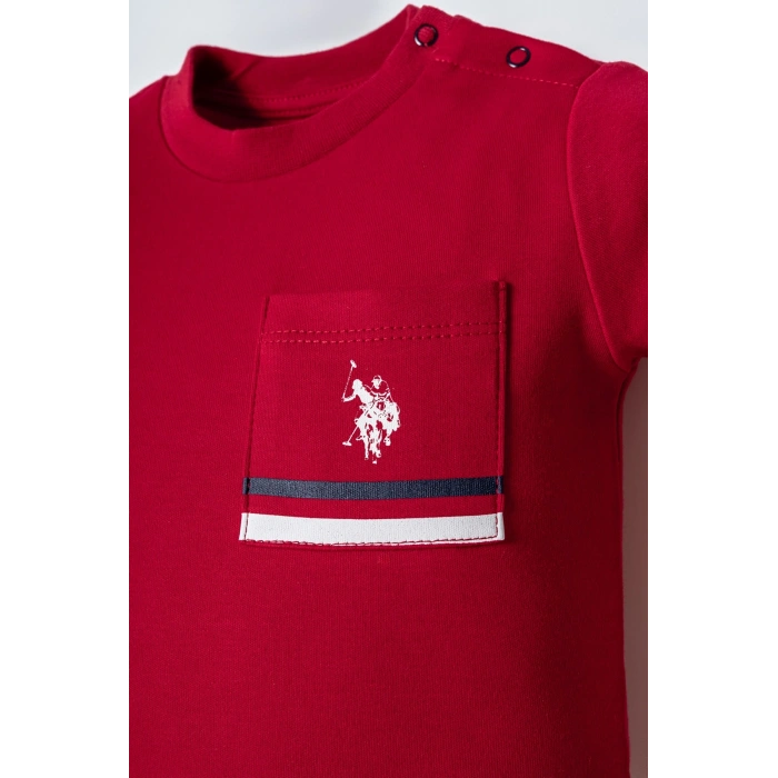 U.S.POLO ASSN. ERKEK BEBEK ŞORT T-SHIRT TAKIM - KIRMIZI