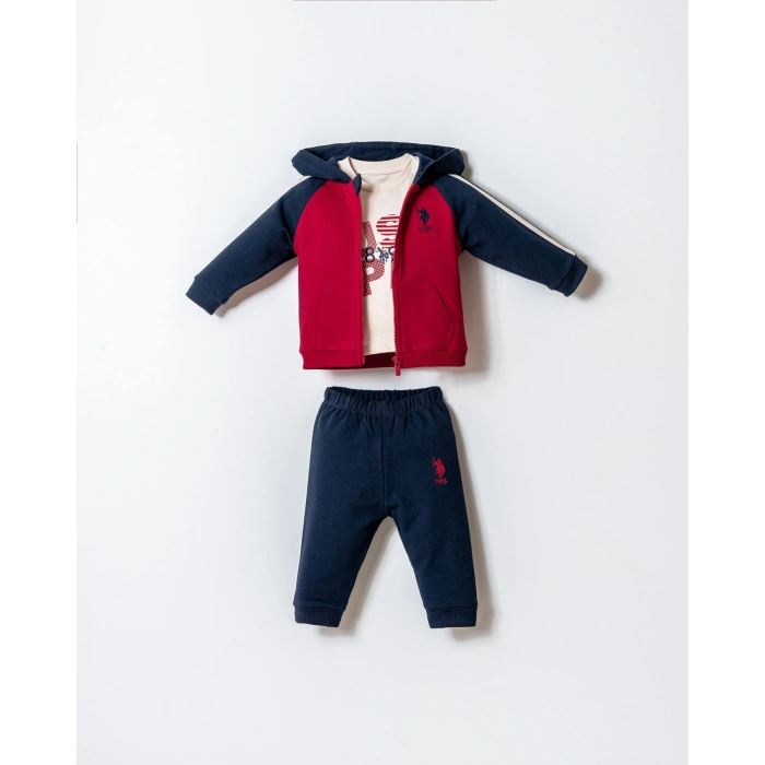 U.S.POLO ASSN. ERKEK BEBEK 3 LÜ TAKIM - KIRMIZI