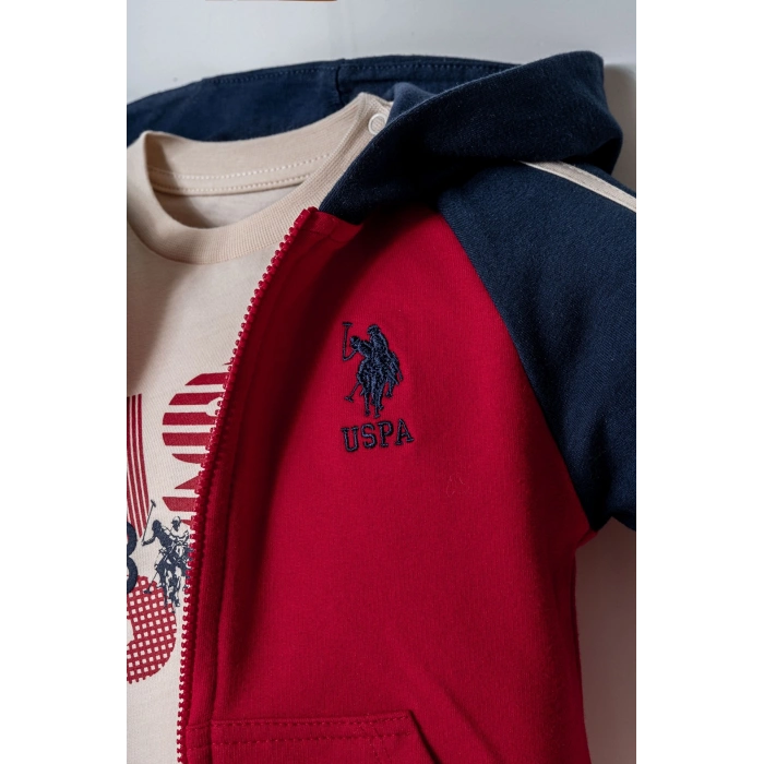 U.S.POLO ASSN. ERKEK BEBEK 3 LÜ TAKIM - KIRMIZI