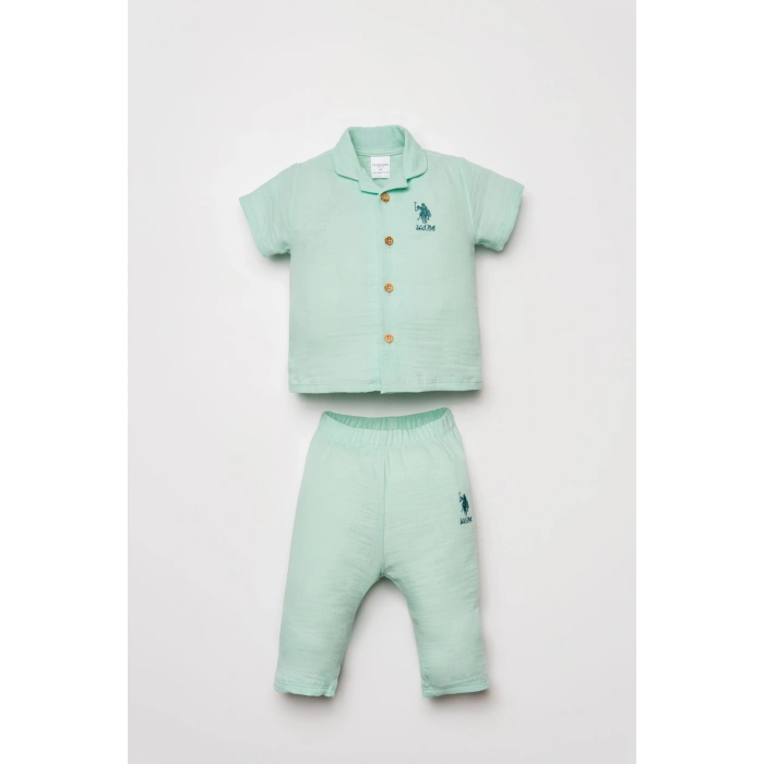 U.S POLO ASSN. KIZ BEBEK GÖMLEK PİJAMA TAKIM - NİL