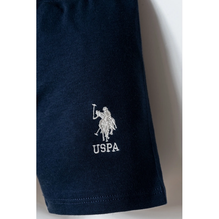 U.S.POLO ASSN. ERKEK BEBEK ŞORT T-SHIRT TAKIM - BEYAZ-LACİVERT