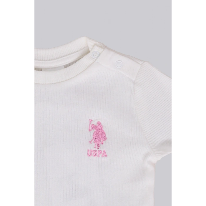 KIZ BEBEK UZUN KOL 2Lİ TAKIM - BEYAZ