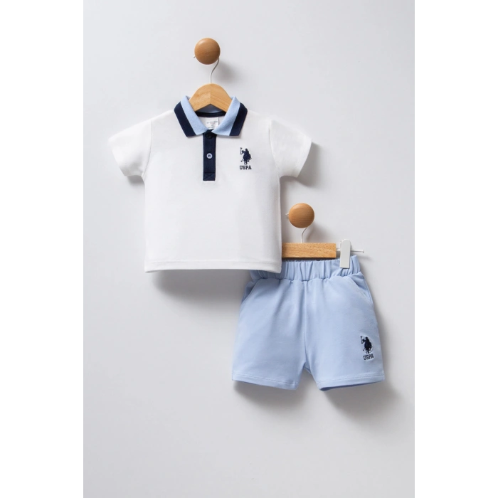 U.S POLO ASSN ERKEK BEBEK 2Lİ TAKIM - BEYAZ/MAVİ