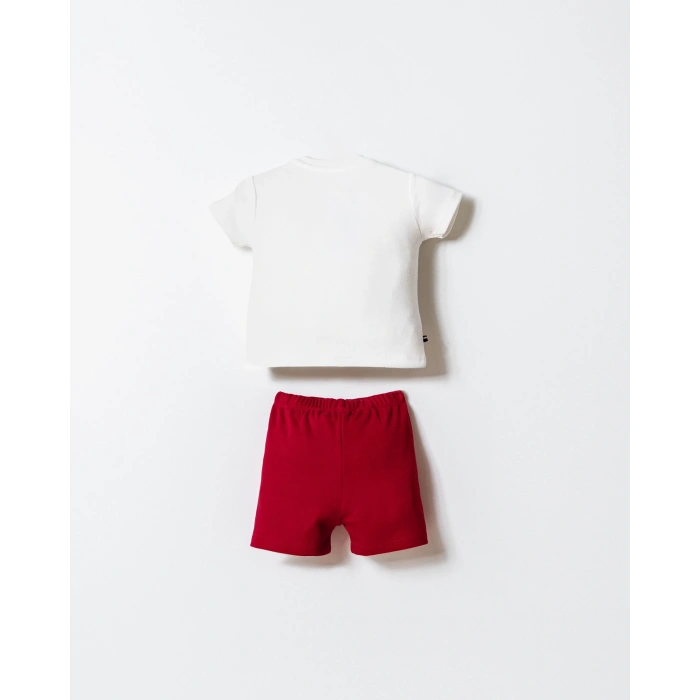 U.S.POLO ASSN. ERKEK BEBEK ŞORT T-SHIRT TAKIM - BEYAZ-KIRMIZI