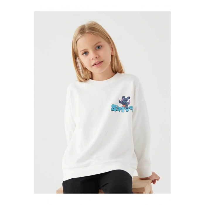 STITCH KIZ GARSON SWEAT - BEYAZ