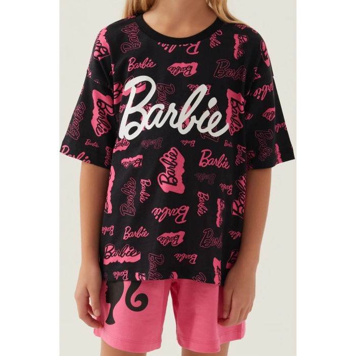 BARBIE KIZ GARSON ŞORT TAKIM - SİYAH