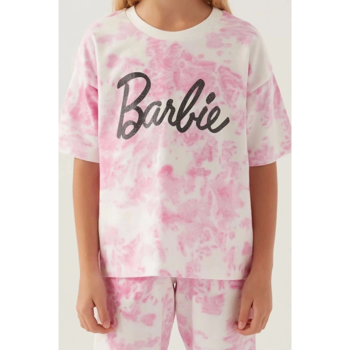 BARBIE KIZ ÇOCUK BERMUDA TAKIM - LAVANTA