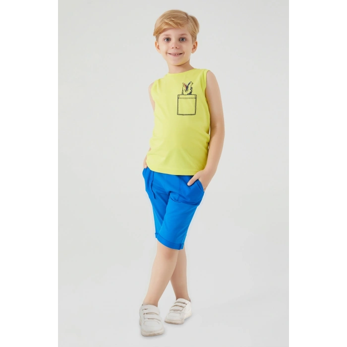 RolyPoly Erkek Çocuk Bermuda Takım - LİMON