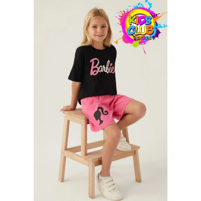 BARBIE KIZ ÇOCUK ŞORT TAKIM - SİYAH