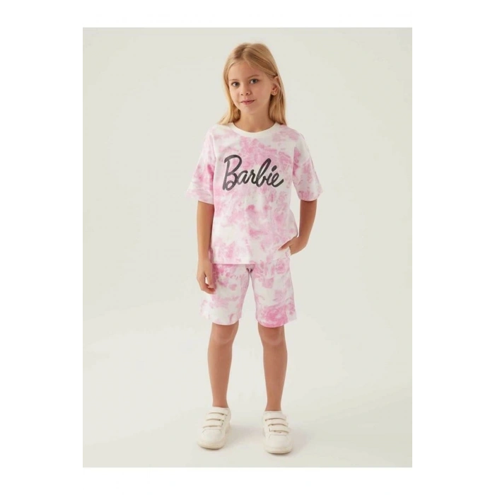 BARBIE KIZ ÇOCUK BERMUDA TAKIM - ORKİDE