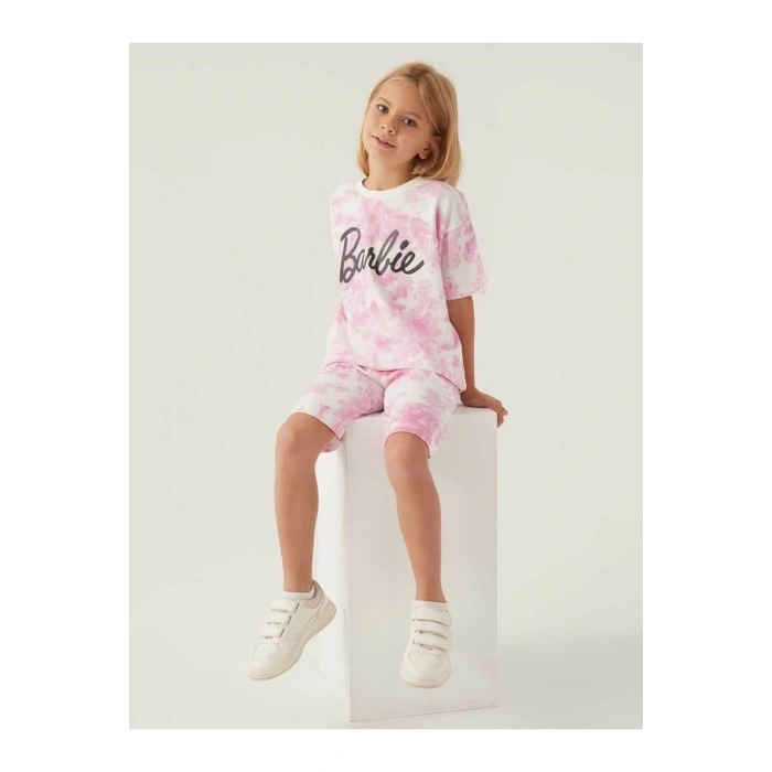 BARBIE KIZ ÇOCUK BERMUDA TAKIM - ORKİDE