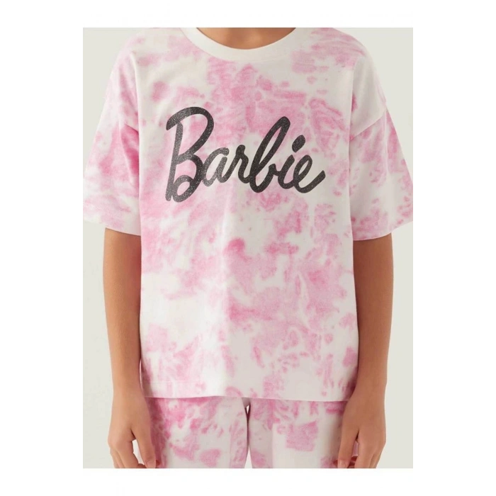 BARBIE KIZ ÇOCUK BERMUDA TAKIM - ORKİDE