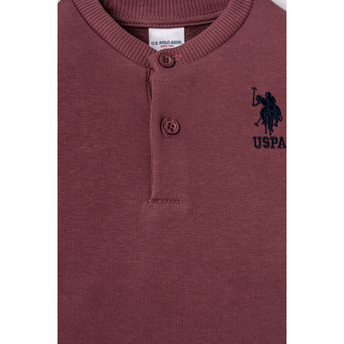 US.S.POLO ASSN. ERKEK BEBEK 2Lİ TAKIM - BORDO