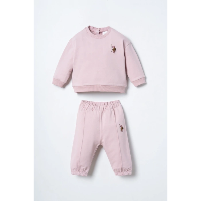 U.S.POLO ASSN. KIZ BEBEK 2Lİ TAKIM - PUDRA