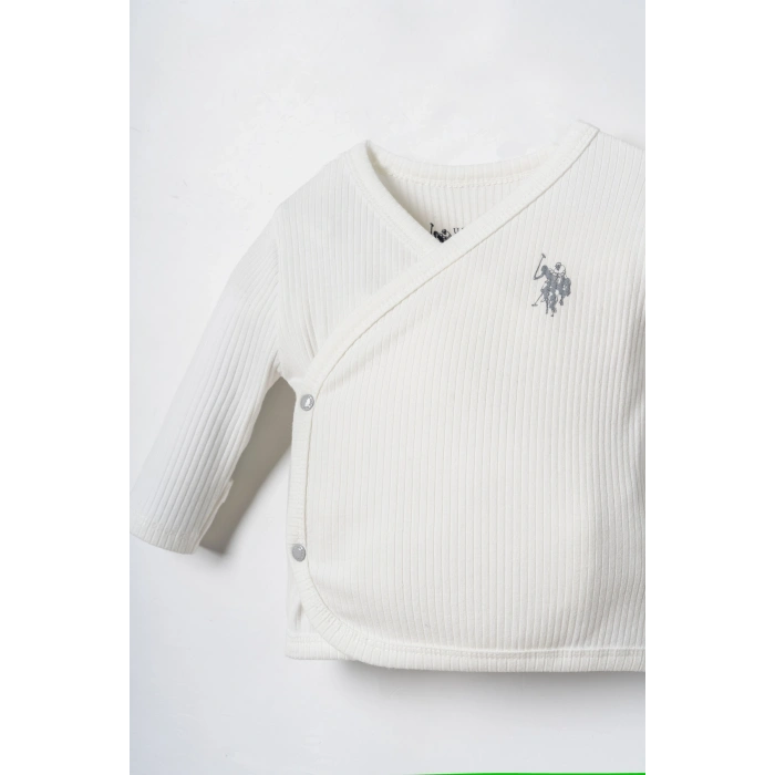 U.S.POLO ASSN. ERKEK BEBEK HASTANE ÇIKIŞI 5Lİ SET - Beyaz