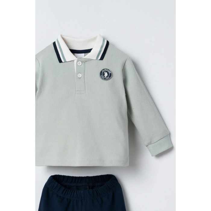U.S.POLO ASSN. ERKEK BEBEK 2Lİ TAKIM - SU YEŞİLİ