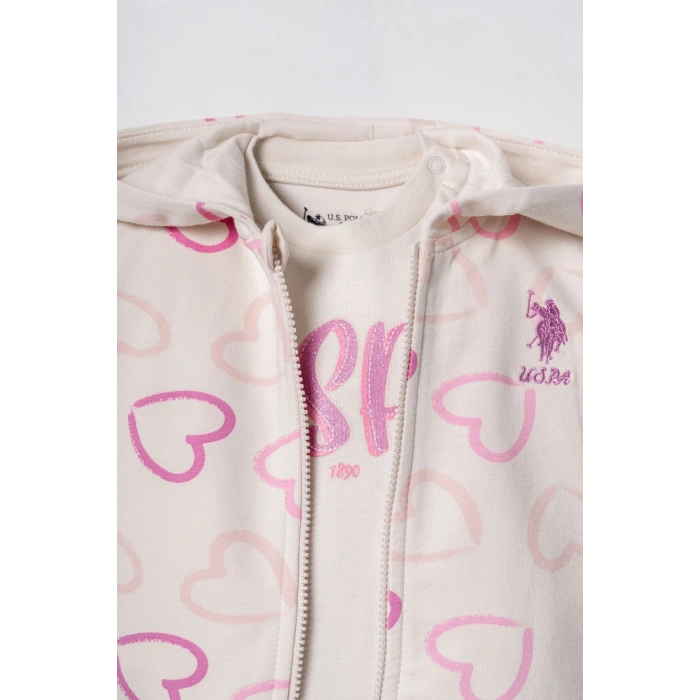 U.S.POLO ASSN. KIZ BEBEK 3LÜ TAKIM - EKRU