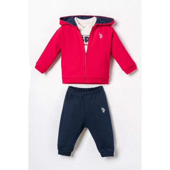 U.S.POLO ASSN. ERKEK BEBEK 3LÜ TAKIM - KIRMIZI