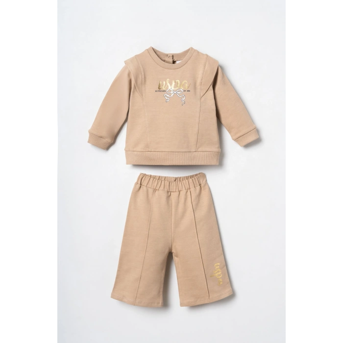 U.S.POLO ASSN. KIZ BEBEK 2Lİ TAKIM - BİSKÜVİ