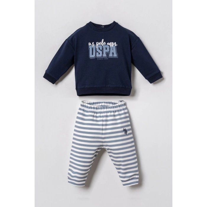 US.S.POLO ASSN. ERKEK BEBEK 2Lİ TAKIM - LACİVERT
