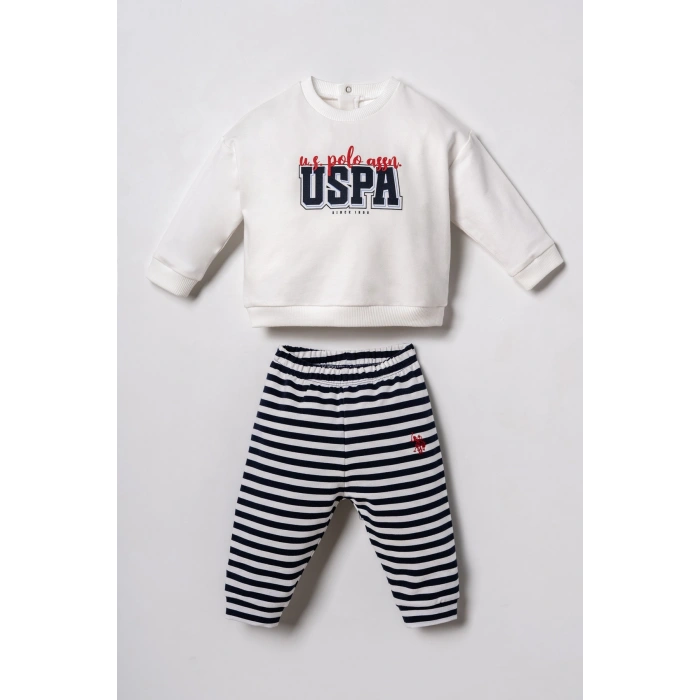 US.S.POLO ASSN. ERKEK BEBEK 2Lİ TAKIM - Beyaz