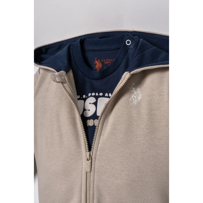 U.S.POLO ASSN. ERKEK BEBEK 3LÜ TAKIM - KUM