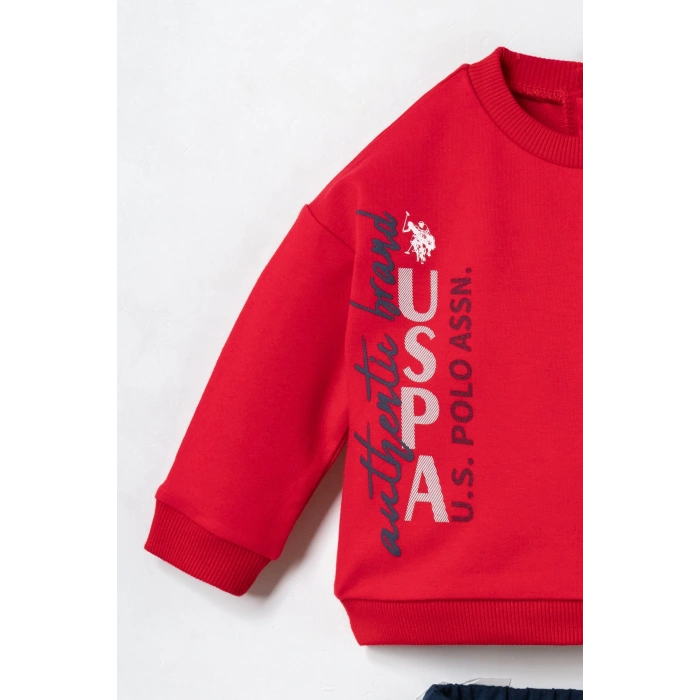 US.S.POLO ASSN. ERKEK BEBEK 2Lİ TAKIM - KIRMIZI