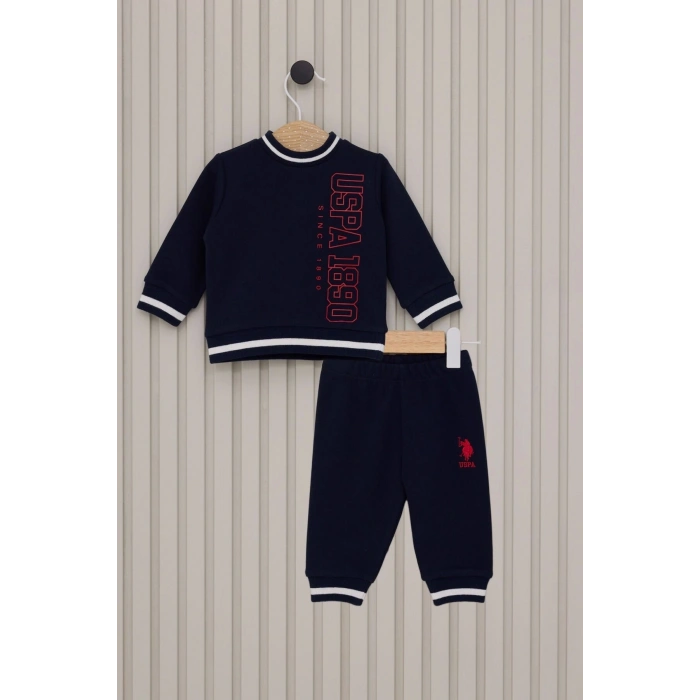 US POLO ERKEK BEBEK 2LI TAKIM - GRİ MELANJ