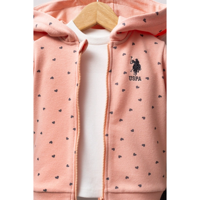 US.POLO ASSN KIZ BEBEK 3LÜ TAKIM - AÇIK SOMON