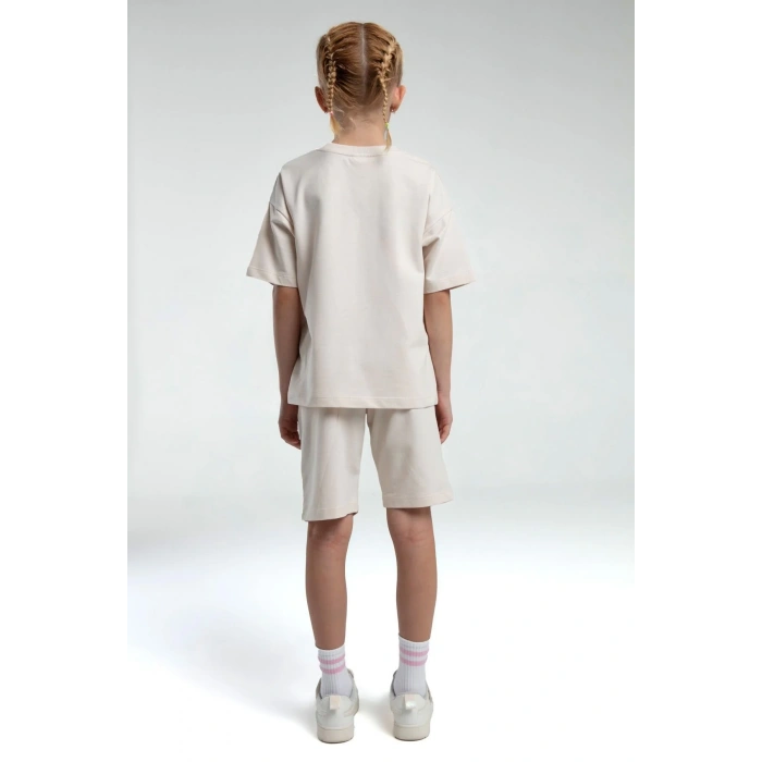 ANNE KIZ BERMUDA TAKIM - AÇIK BEJ