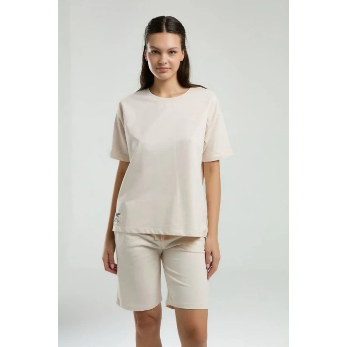 ANNE KIZ BERMUDA TAKIM - AÇIK BEJ