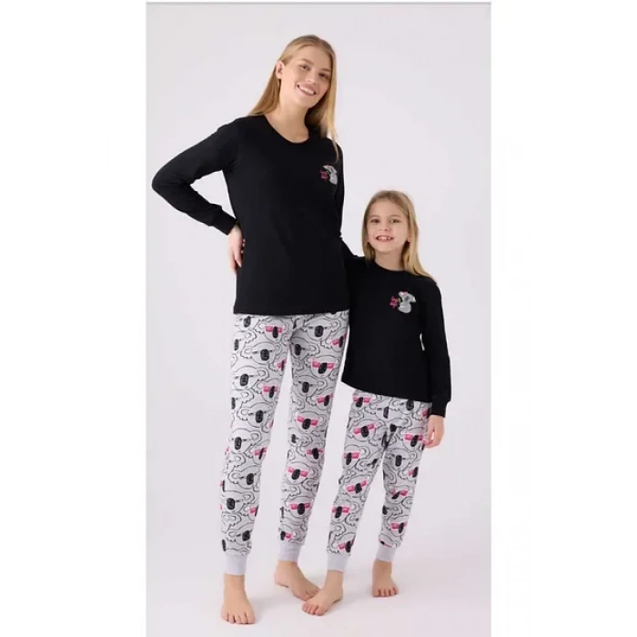 ANNE KIZ İKİLİ TAKIM - SİYAH