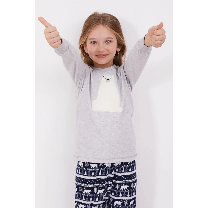 ARNETTA ANNE KIZ İKİLİ TAKIM - GRİ MELANJ