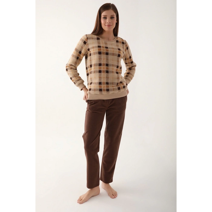 ARNETTA ANNE KIZ İKİLİ TAKIM - KOYU BEJ