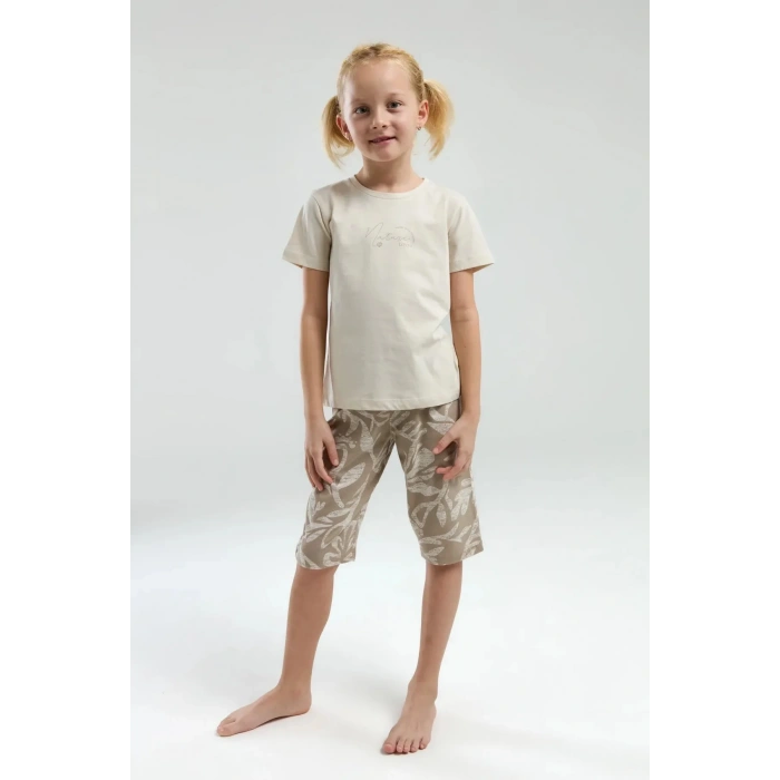 ARNETTA ANNE/KIZ KAPRİ TAKIM - BEJ