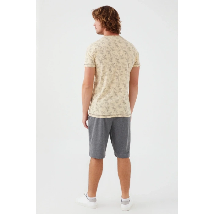 ARNETTA BABA OĞUL BERMUDA TAKIM - KOYU BEJ