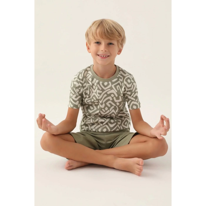 ARNETTA BABA OĞUL BERMUDA TAKIM - KREM