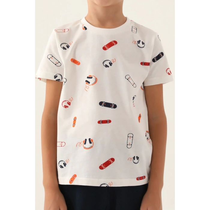 ARNETTA BABA OĞUL BERMUDA TAKIM - KREM