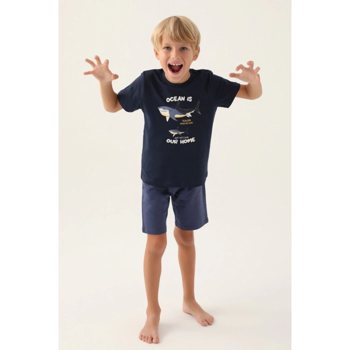 ARNETTA BABA OĞUL BERMUDA TAKIM - LACİVERT