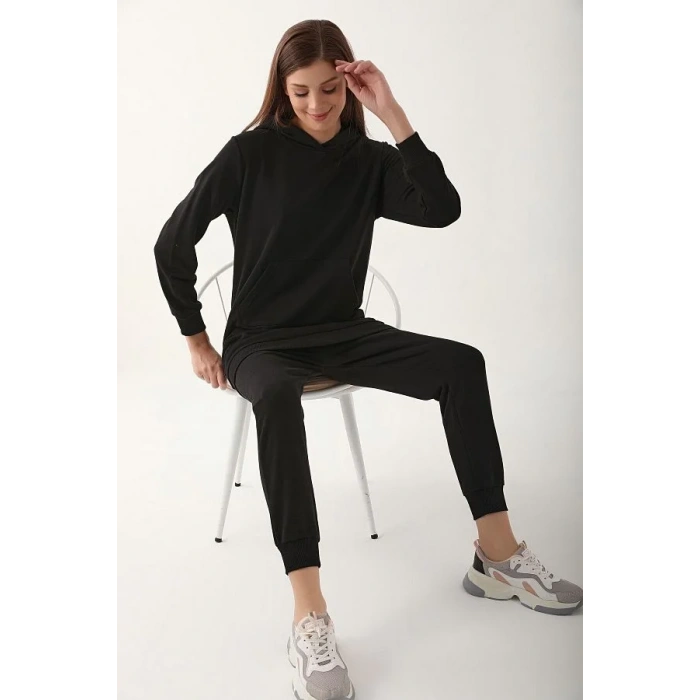 ARNETTA KADIN EŞOFMAN TAKIMI - SİYAH