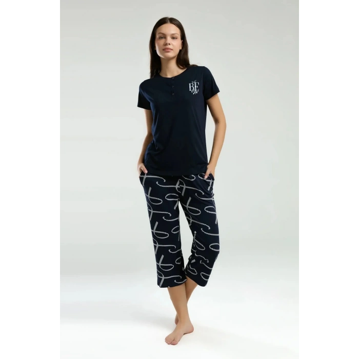 ARNETTA KADIN KAPRİ TAKIM - LACİVERT