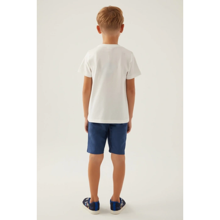 AVENGERS ERKEK ÇOCUK BERMUDA TAKIM - KREM