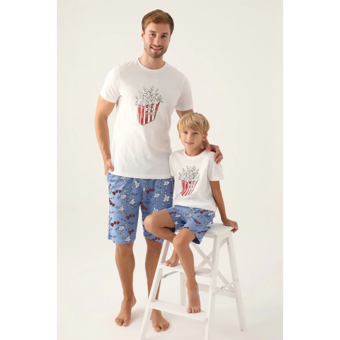 BABA OĞUL BERMUDA TAKIM - KREM