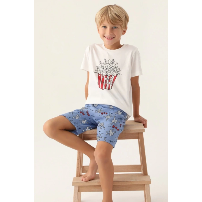 BABA OĞUL BERMUDA TAKIM - KREM