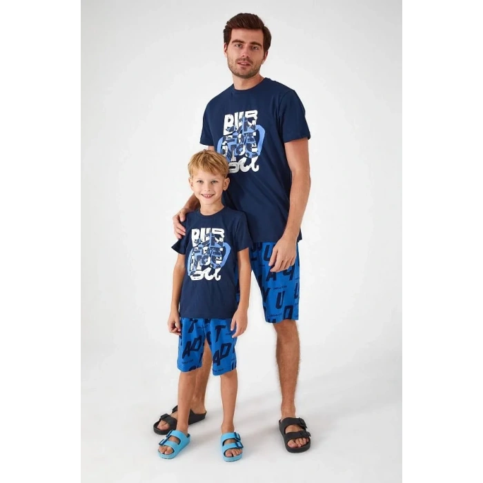BABA OĞUL BERMUDA TAKIM - LACİVERT