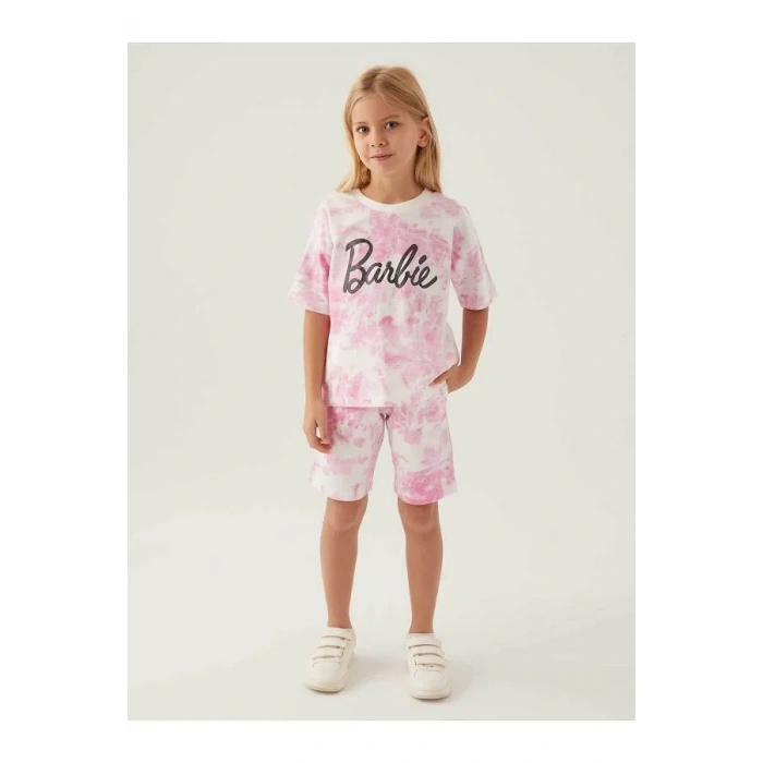 BARBIE KIZ ÇOCUK BERMUDA TAKIM - ORKİDE