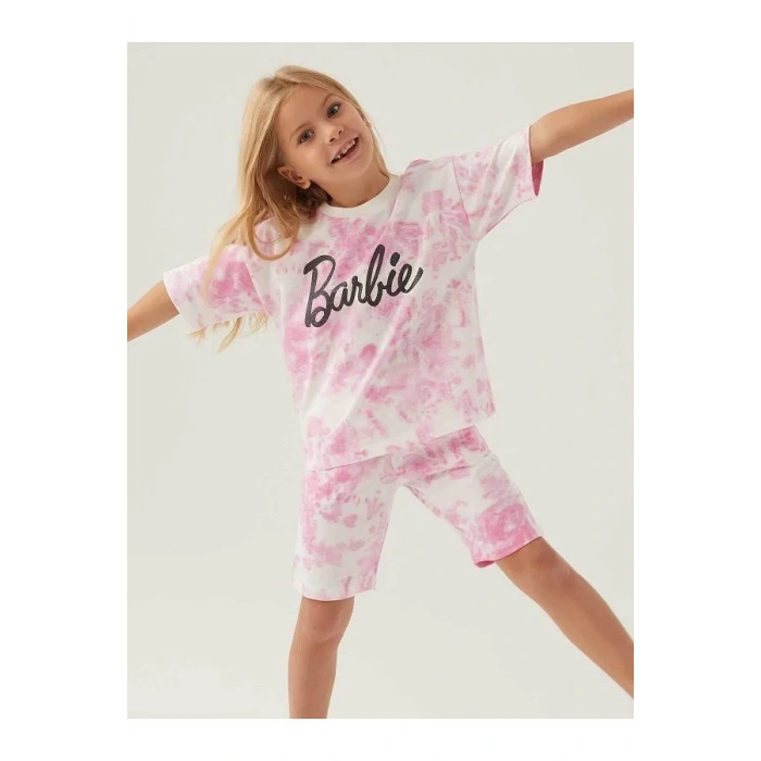BARBIE KIZ ÇOCUK BERMUDA TAKIM - ORKİDE
