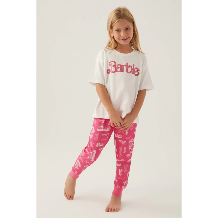 BARBIE KIZ ÇOCUK İKİLİ TAKIM - KREM