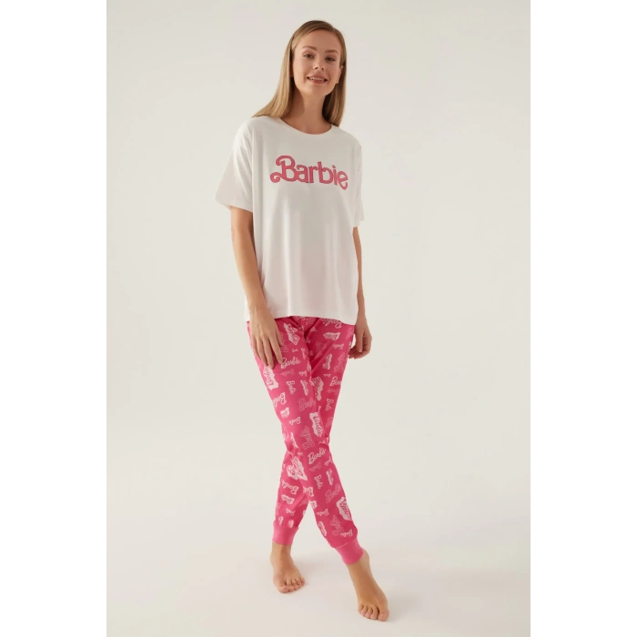 BARBIE KIZ ÇOCUK İKİLİ TAKIM - KREM